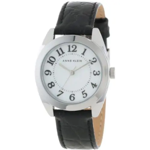 Anne Klein AK1399 Women`s Black Leather Watch F1826