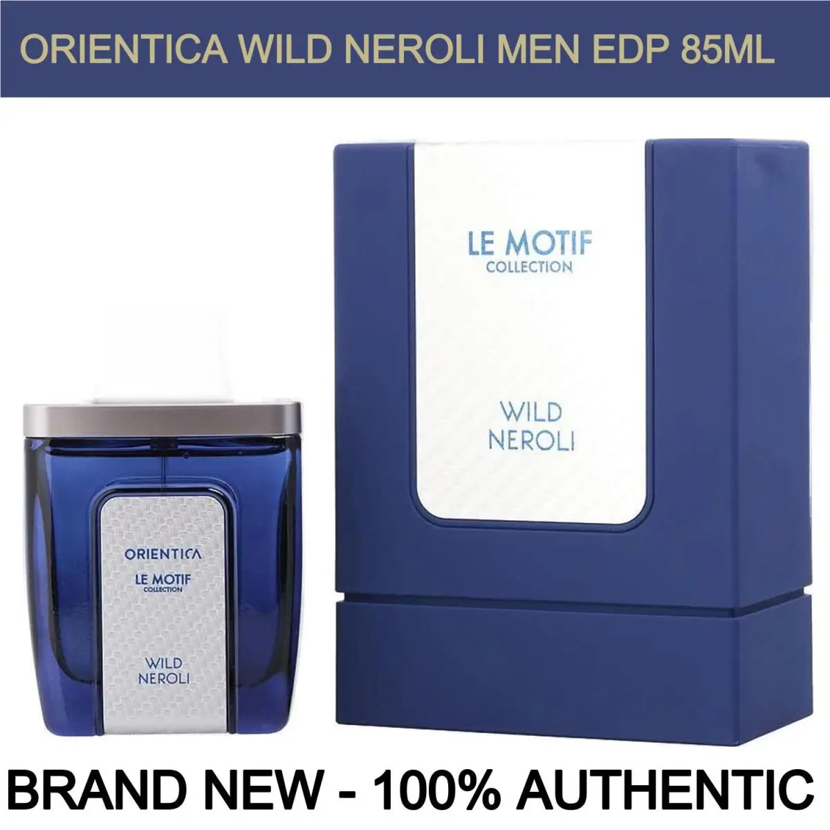Orientica Le Motif Collection Wild Neroli Eau de Parfum For Men Spray 2.9oz/85ml
