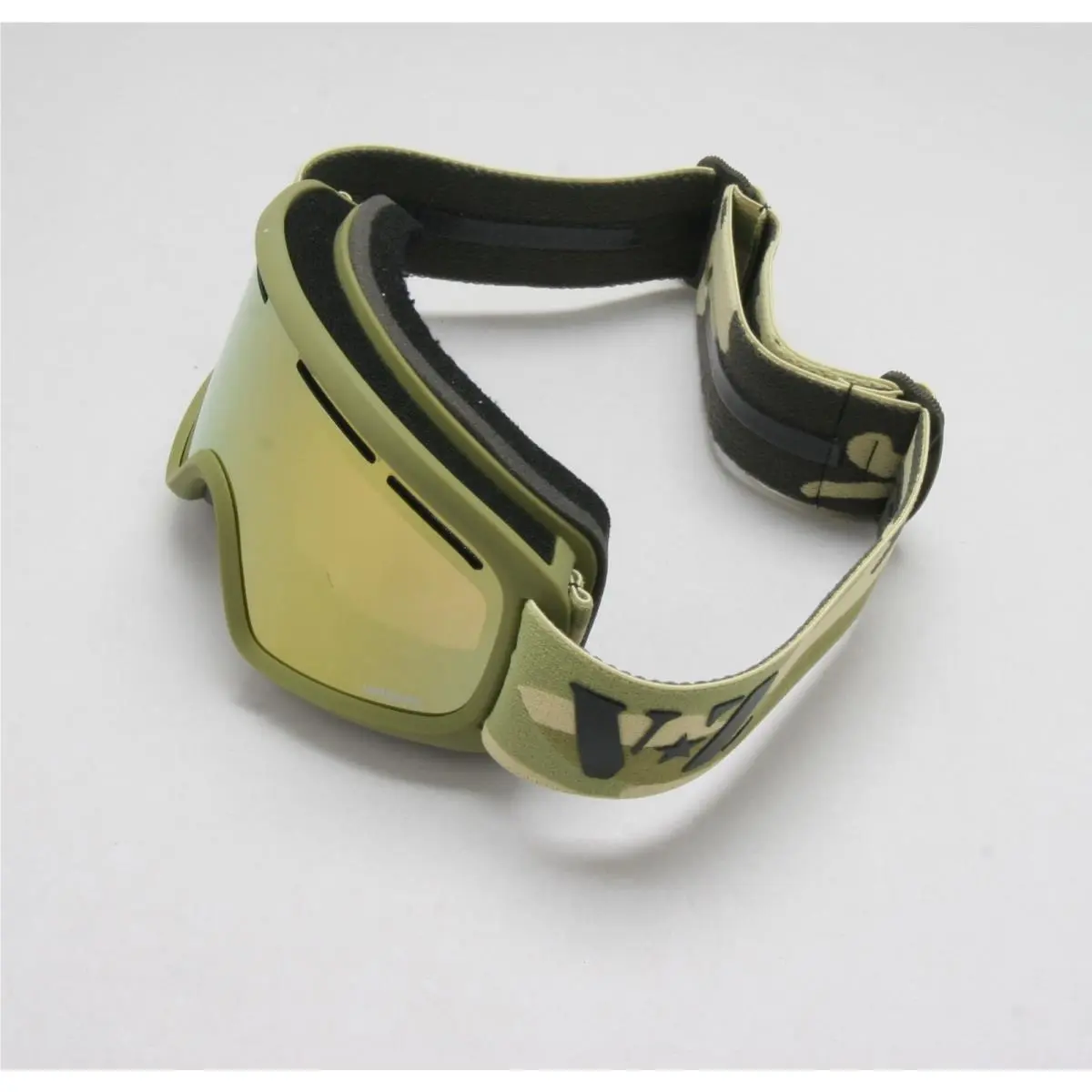 Vonzipper Trike Snow Goggles VZ Camo Olive Satin/wildlife Yellow Gold Chrome Cma