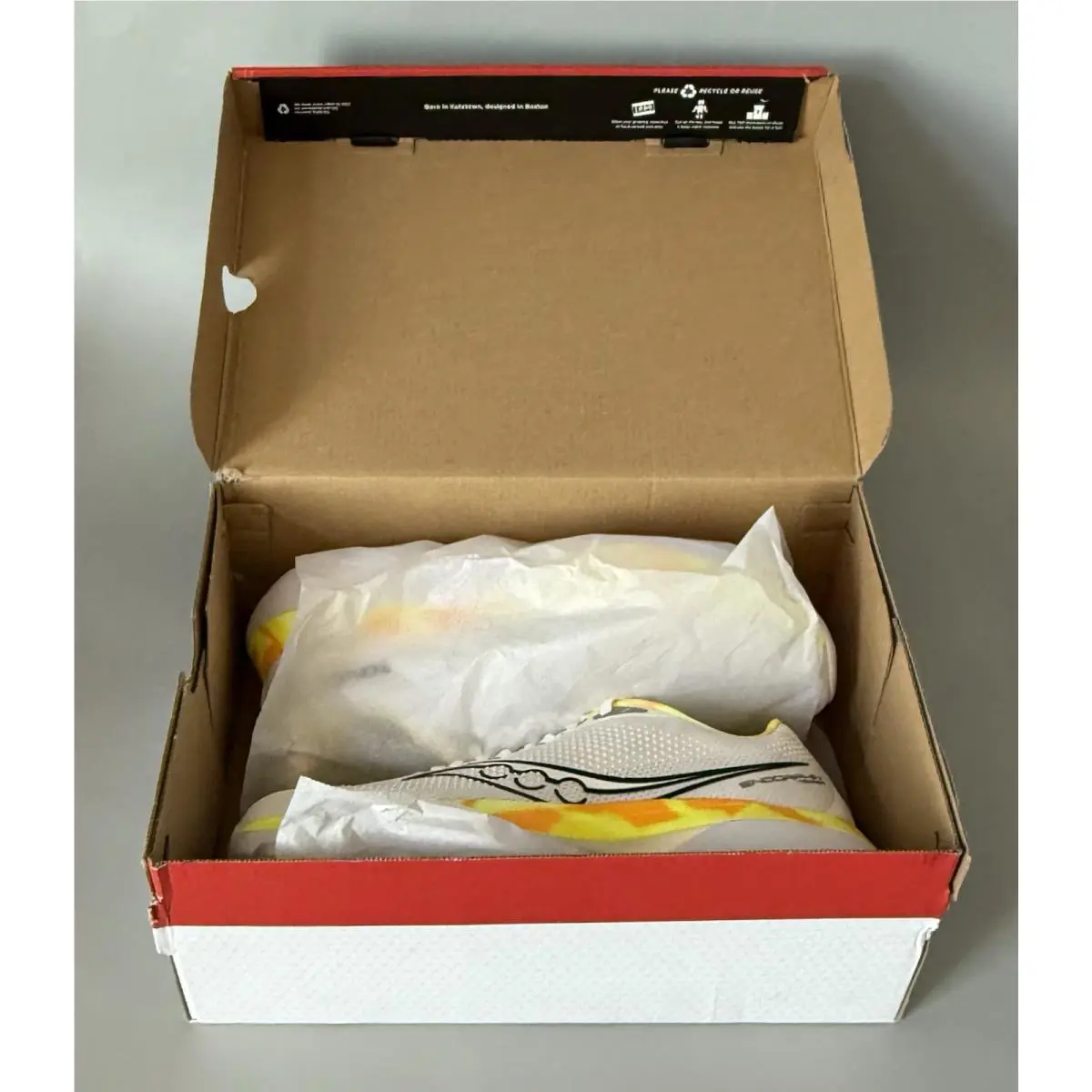 Saucony shoes - Saucony Endorphin - Endorphin - S20996-130 - White/Black/Yellow/Orange (UPC: 0195020792575) 7