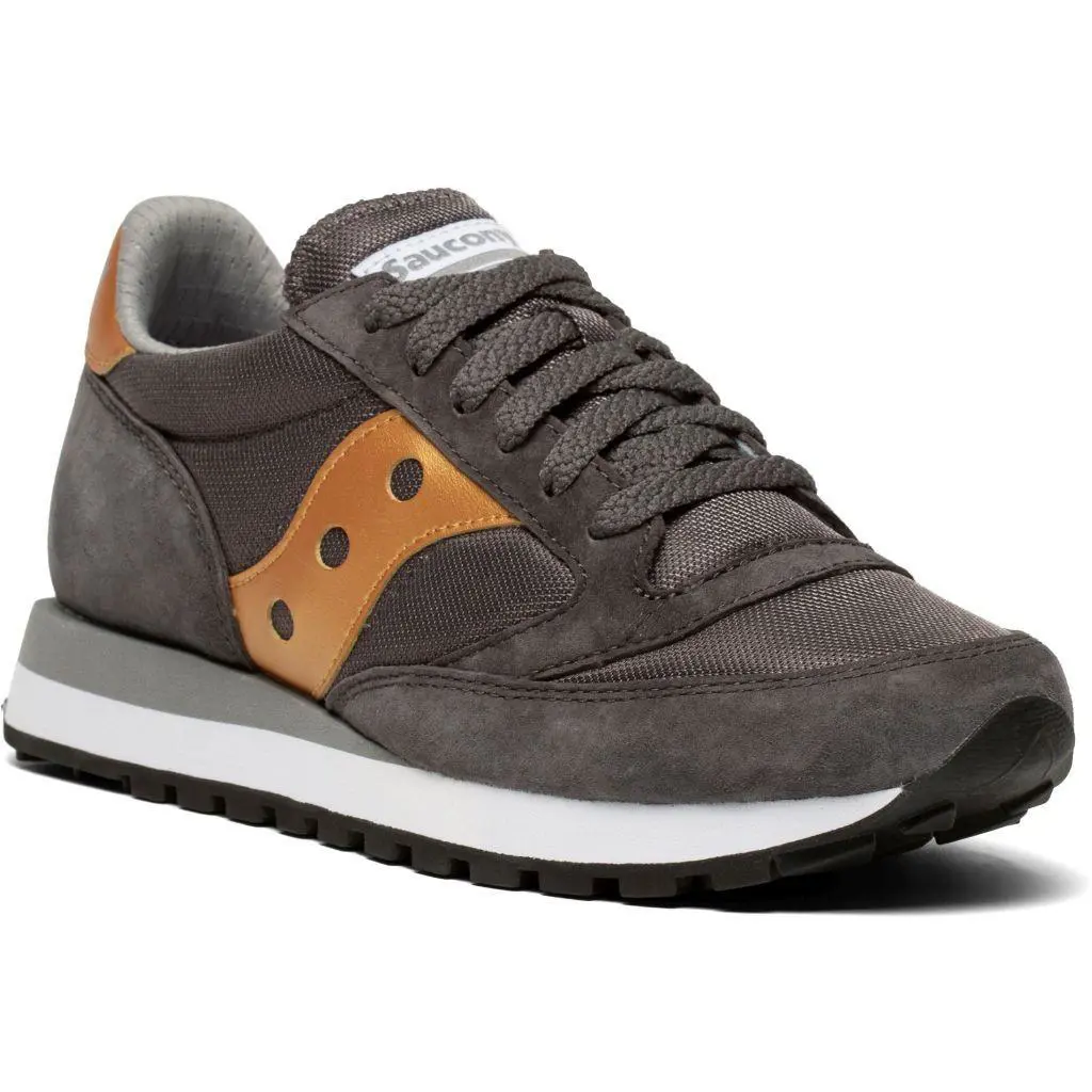 Saucony Jazz 81 Low Sneakers Trainers Sports Women Shoes Grey/gold Size 7.5 - GREY/GOLD - U40 - S60539-18