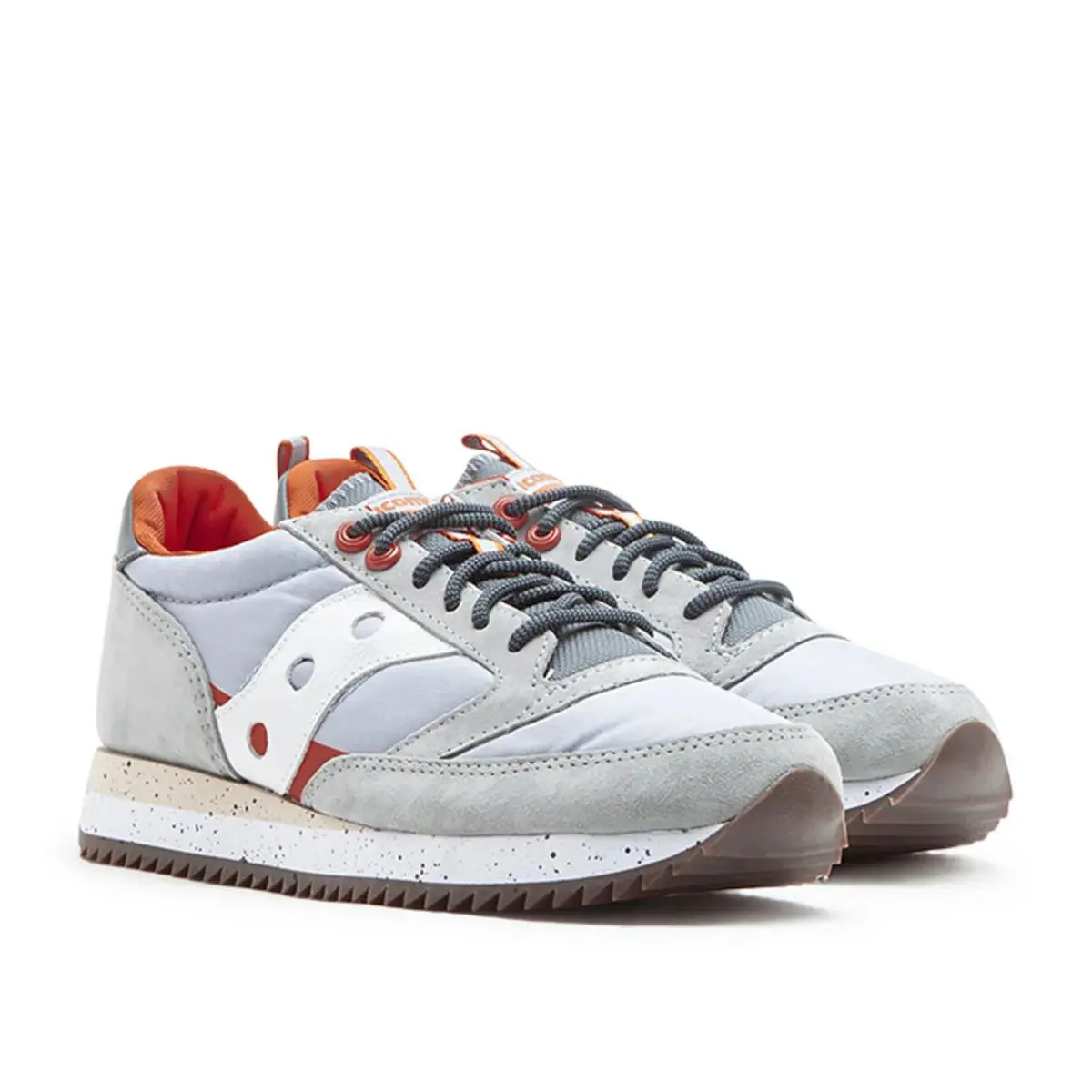 Saucony Jazz 81 Low Lace Low Top Men Sneakers Size 7 Shoes Grey/black/white - GREY/BLACK-s70675-4
