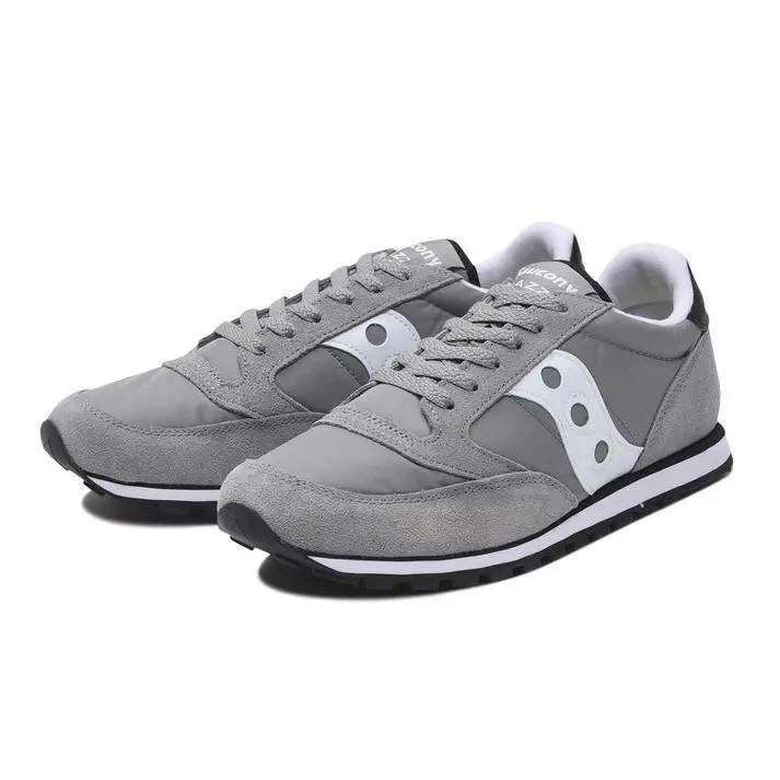 Saucony Jazz Lowpro Trainers Unisex Men Size 8 = Women Size 9.5 Shoes Grey - GREY/WHITE/BLACK - U40 - S2866-296
