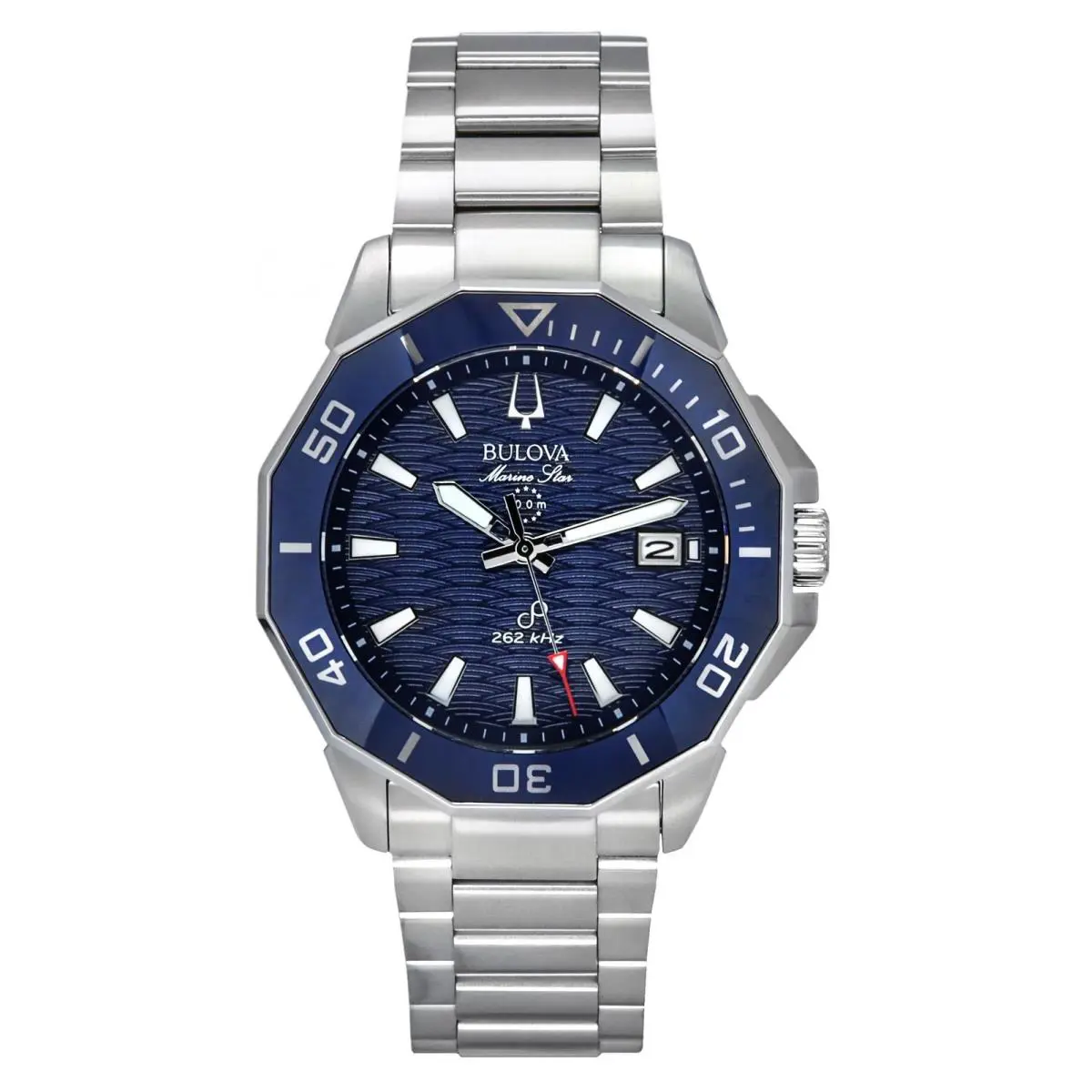 Bulova 96B433 Marine Star Sapphire Precisionist Blue Date Display Men`s Watch