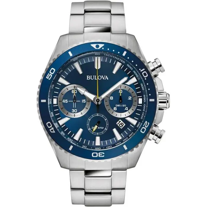 Bulova 98B393 Marine Star Precisionist Blue Dial Men`s Watch