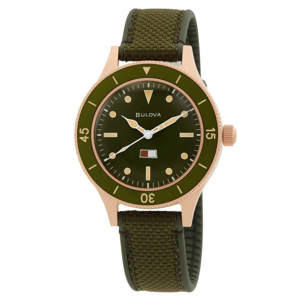 Mil Ships 150th Anniversary Special Edition Automatic Green Dial Watch by Bulova