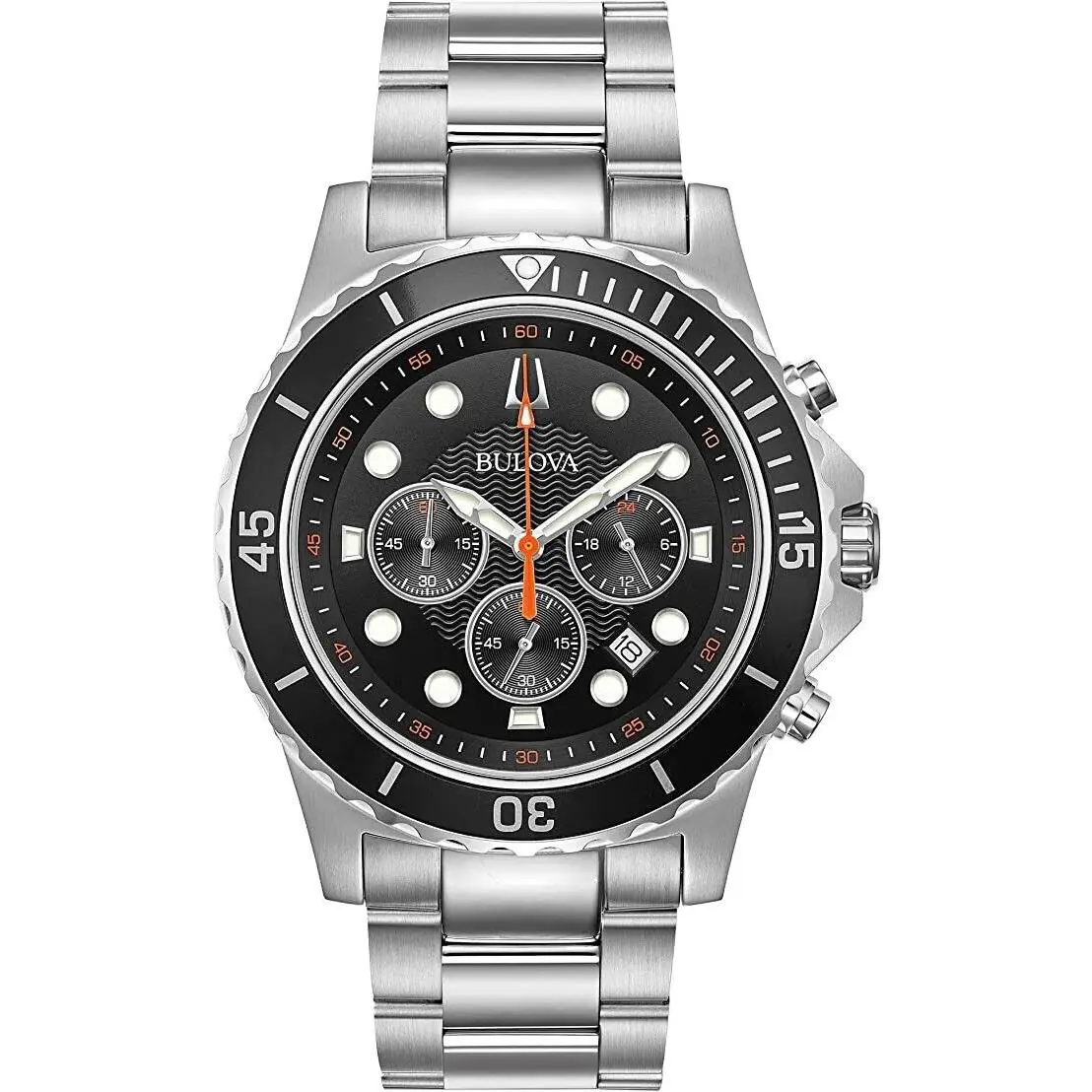 Bulova F2138 Mens Classic Sport Stainless Steel Chronograph Quartz Watch