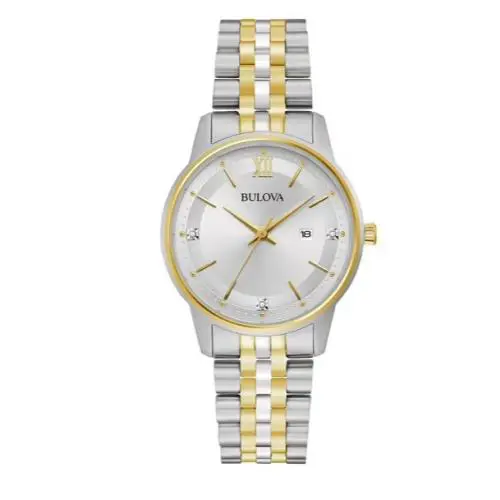 Bulova Classic Diamond-accent Women s Watch Model 98P197 Two-tone Stainless
