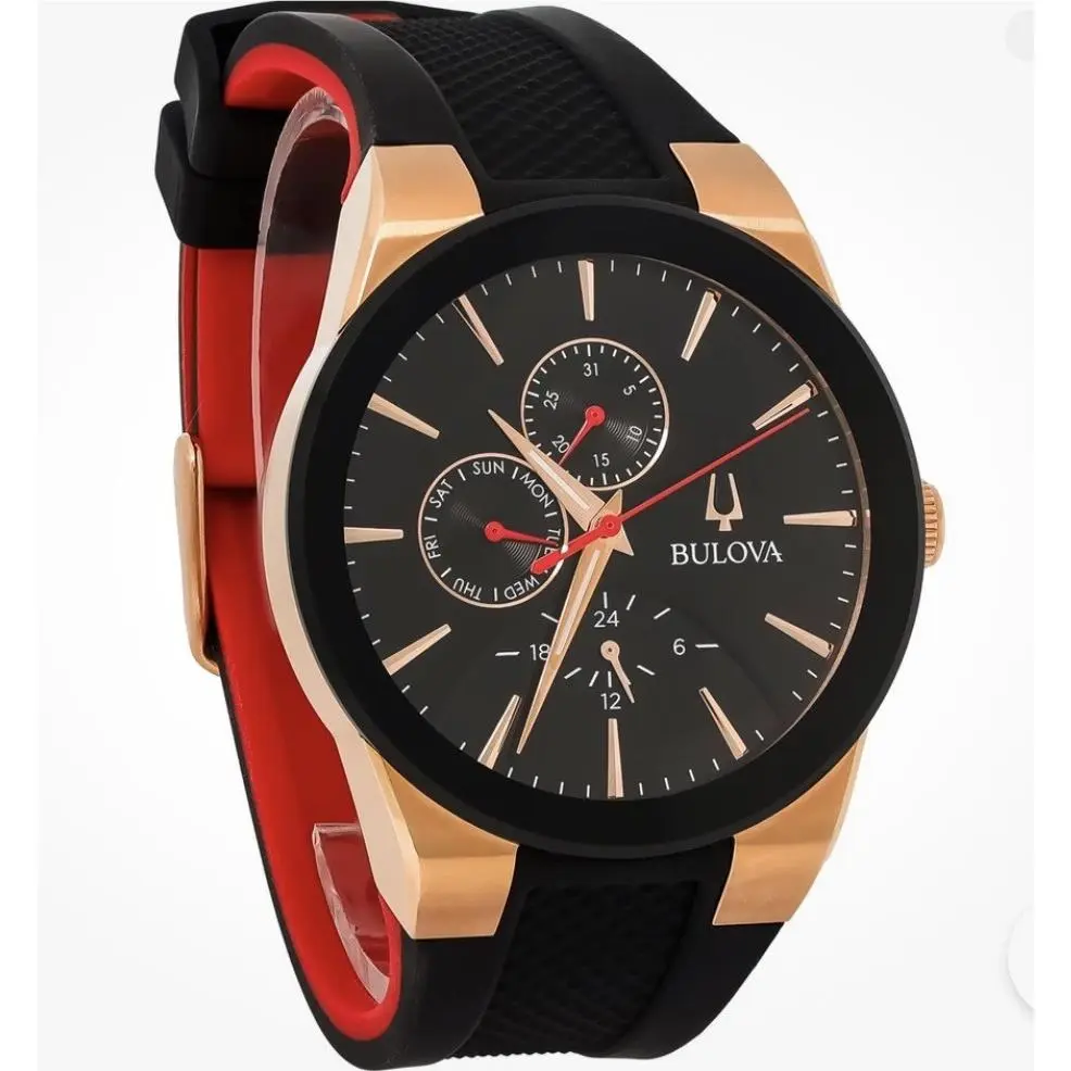 Futuro Rose Gold Tone Stainless Quartz Watch 97C112 by Bulova