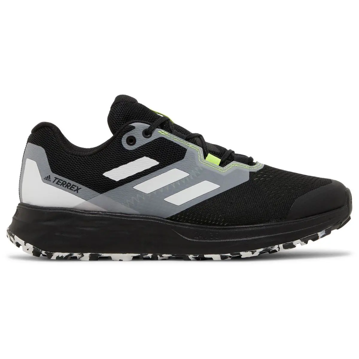 FW2582 Mens Adidas Terrex Two Flow - Core Black/Crystal White/Solar Yellow