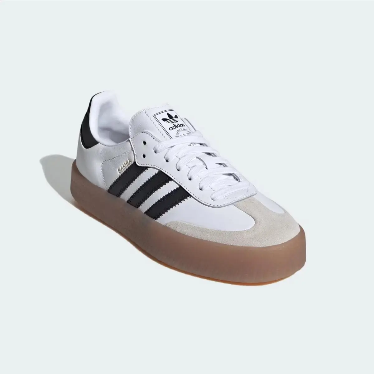 Adidas Sambae JI1349 Sneaker Women`s US 7.5 White Black Lifestyle Shoes RHS5358