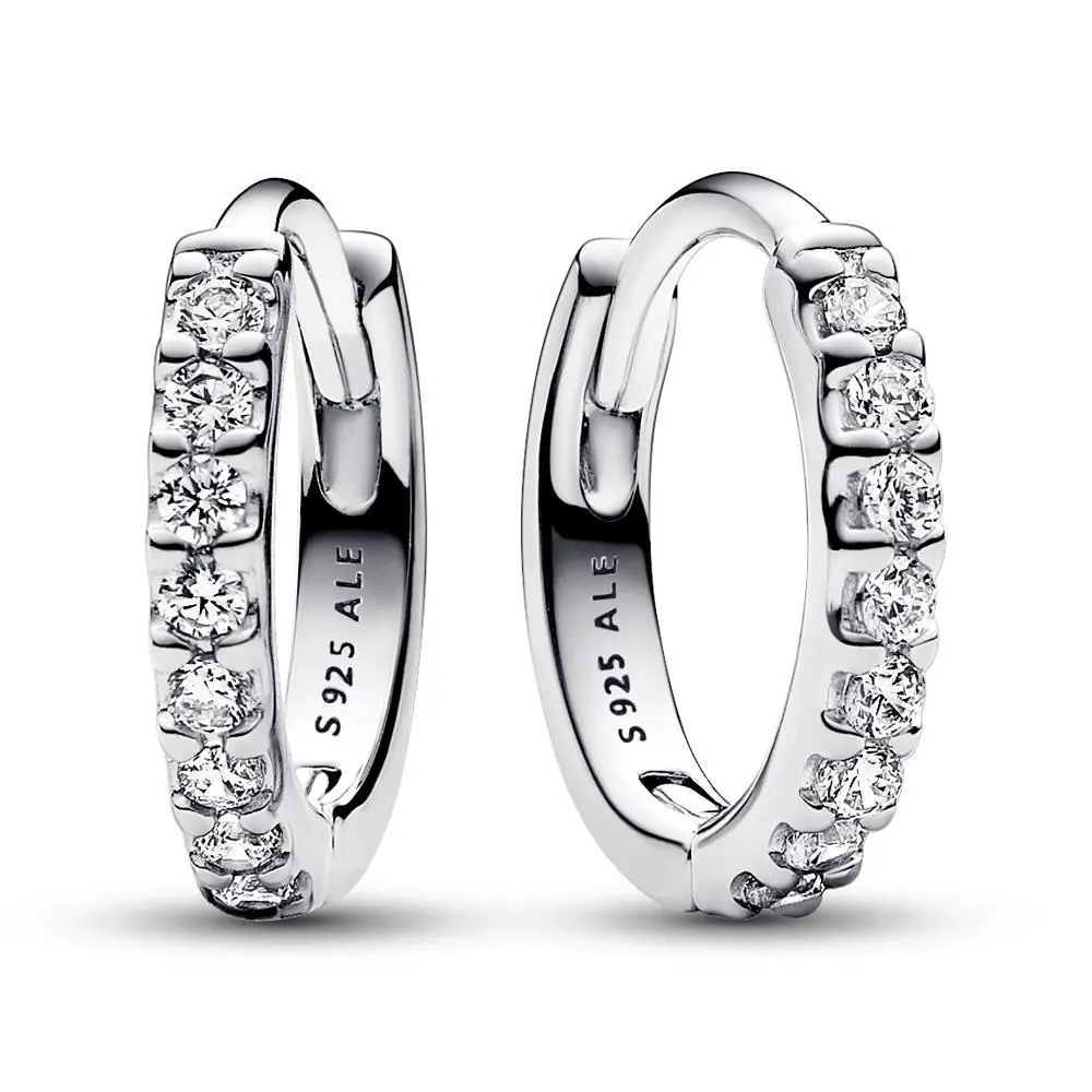Pandora Sparkling Huggie Hoop Earrings 293015C01