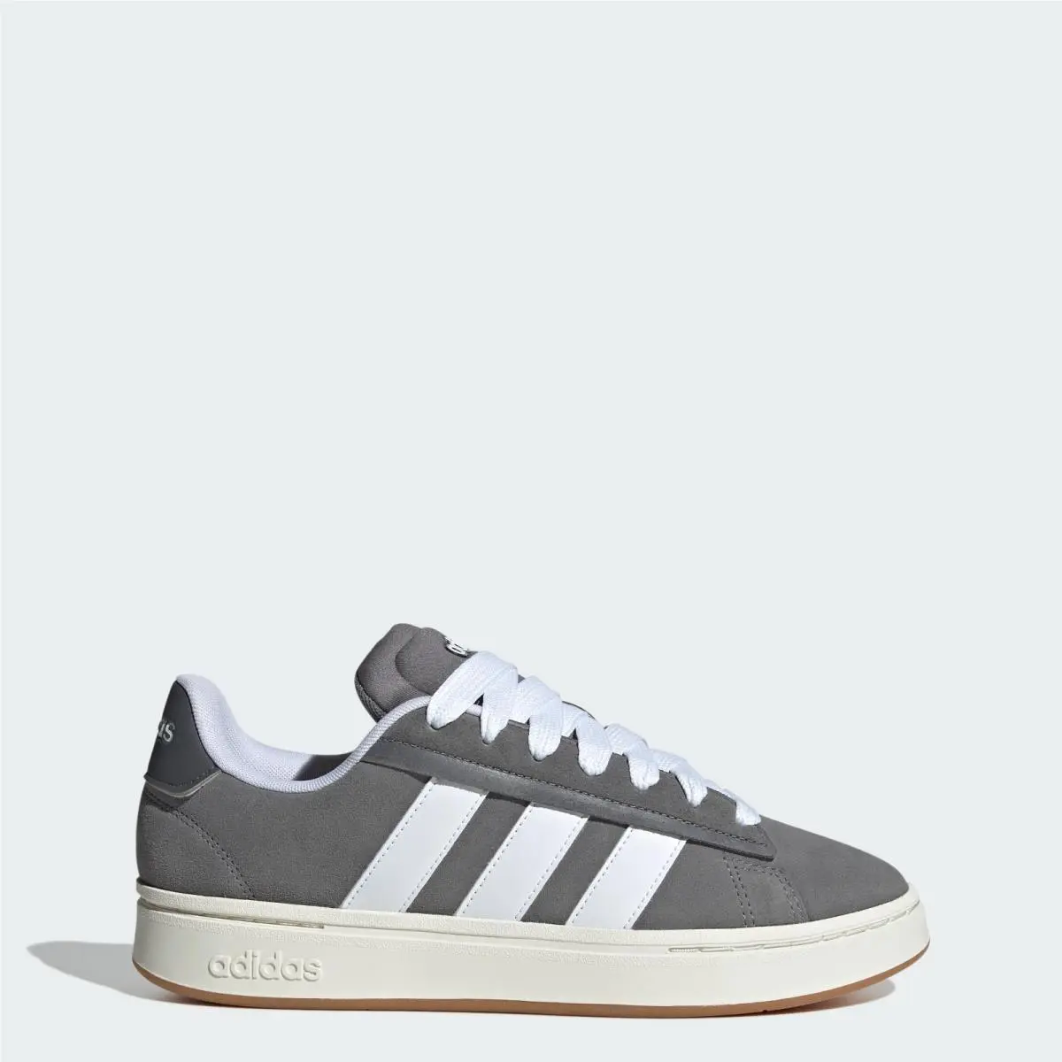 Adidas Men Grand Court Alpha Shoes Gary/white Size 10/9/ 9 1/2 E5-9