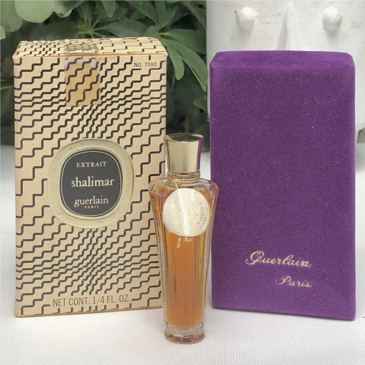 Vintage Shalimar Guerlain Parfum Extrait 1/4oz Mini Perfume Marly Double Boxed
