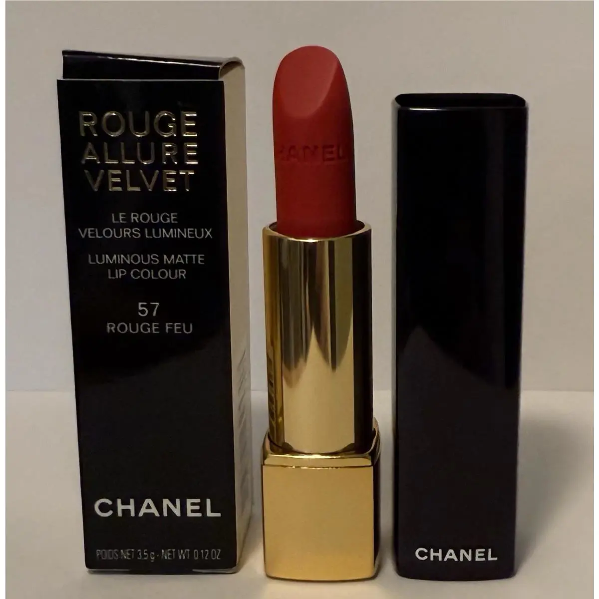 Chanel Rouge Allure Velvet Luminous Matte Lip Colour - 57 Rouge Feu