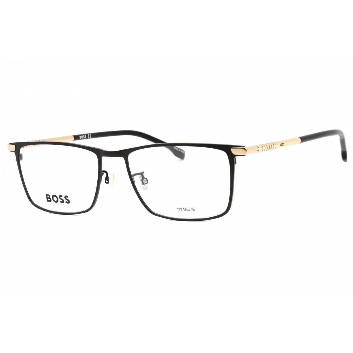 Hugo Boss 1226/F I46 Eyeglasses Matte Black Gold Frame 56mm