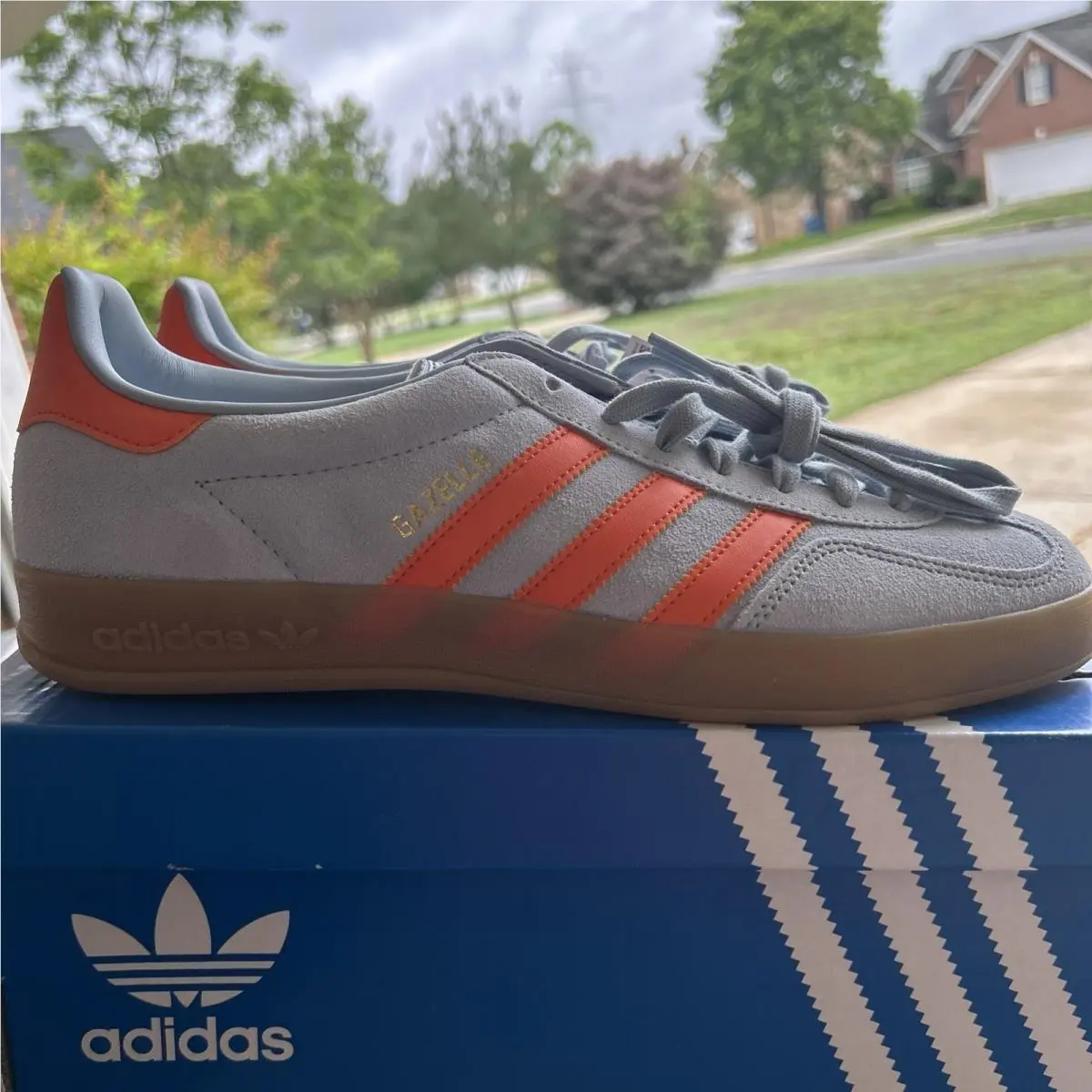 Adidas shoes - adidas Gazelle - Gazelle - JH5405 - Wonder Blue/Orange/Cloud White 1