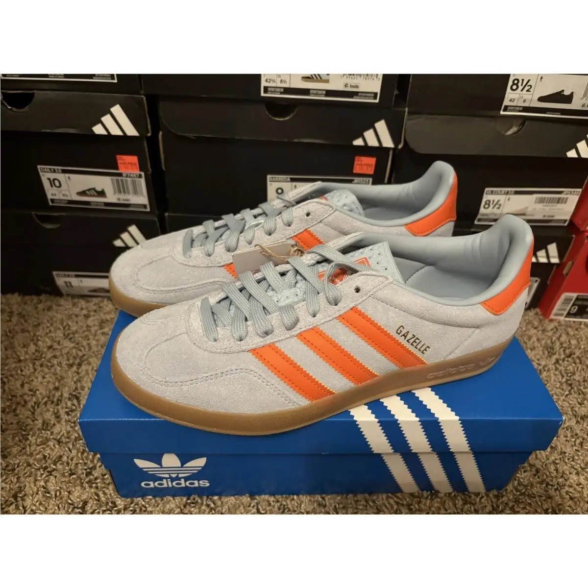 Adidas shoes - adidas Gazelle - Gazelle - JH5405 - Wonder Blue/Orange/Cloud White 4