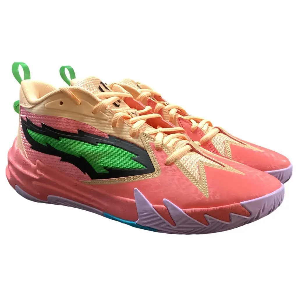 Puma Basketball Shoes Men 11.5 Orange Scoot Zero Georgia Peach Sneaker Lace Up