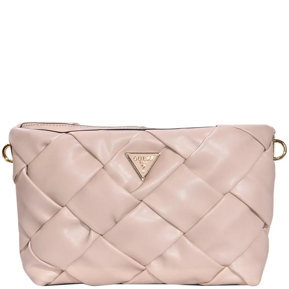 Women`s Zaina Handbag Crossbody Top Zip Beige by Guess