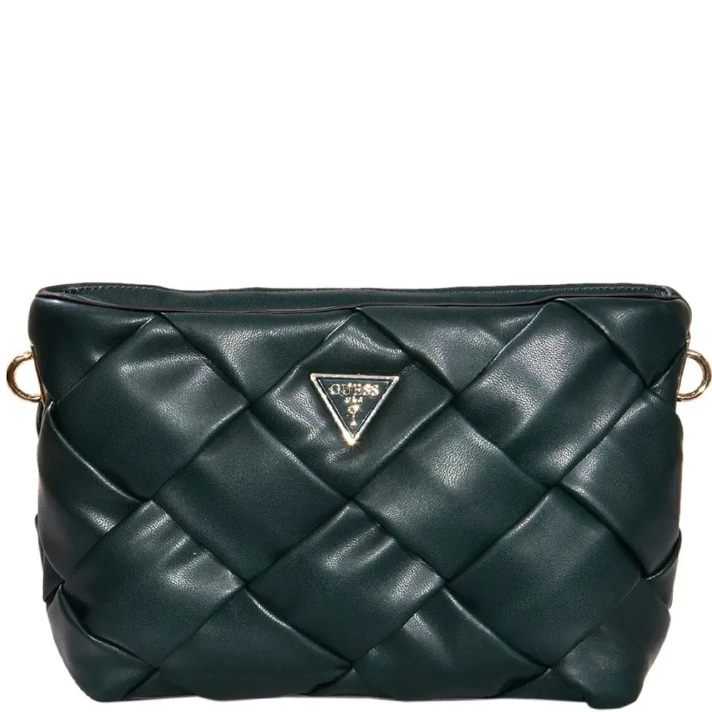 Women`s Zaina Handbag Crossbody Top Zip Green by Guess