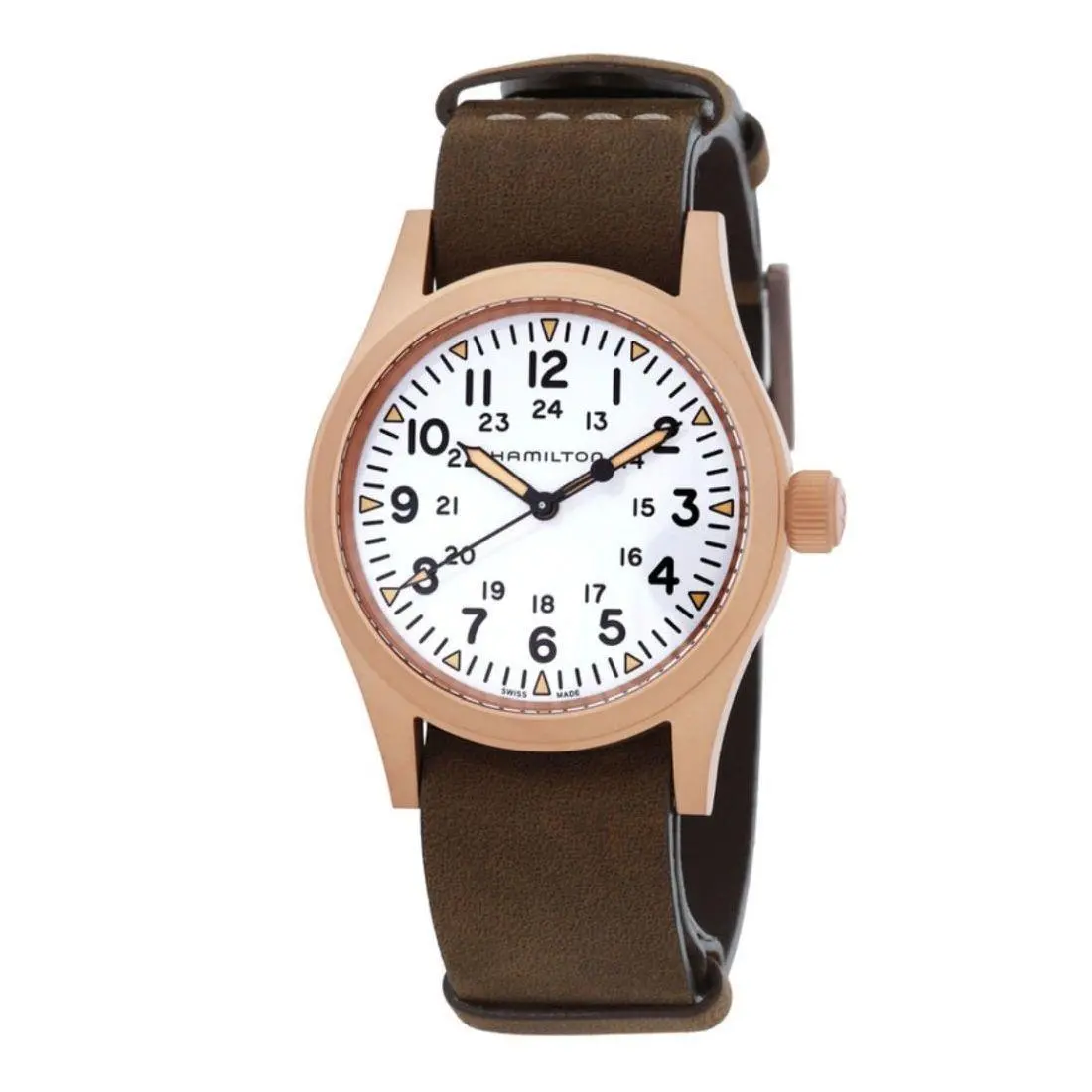 Hamilton Khaki Field Mechanical Men`s White Dial Watch H69459510