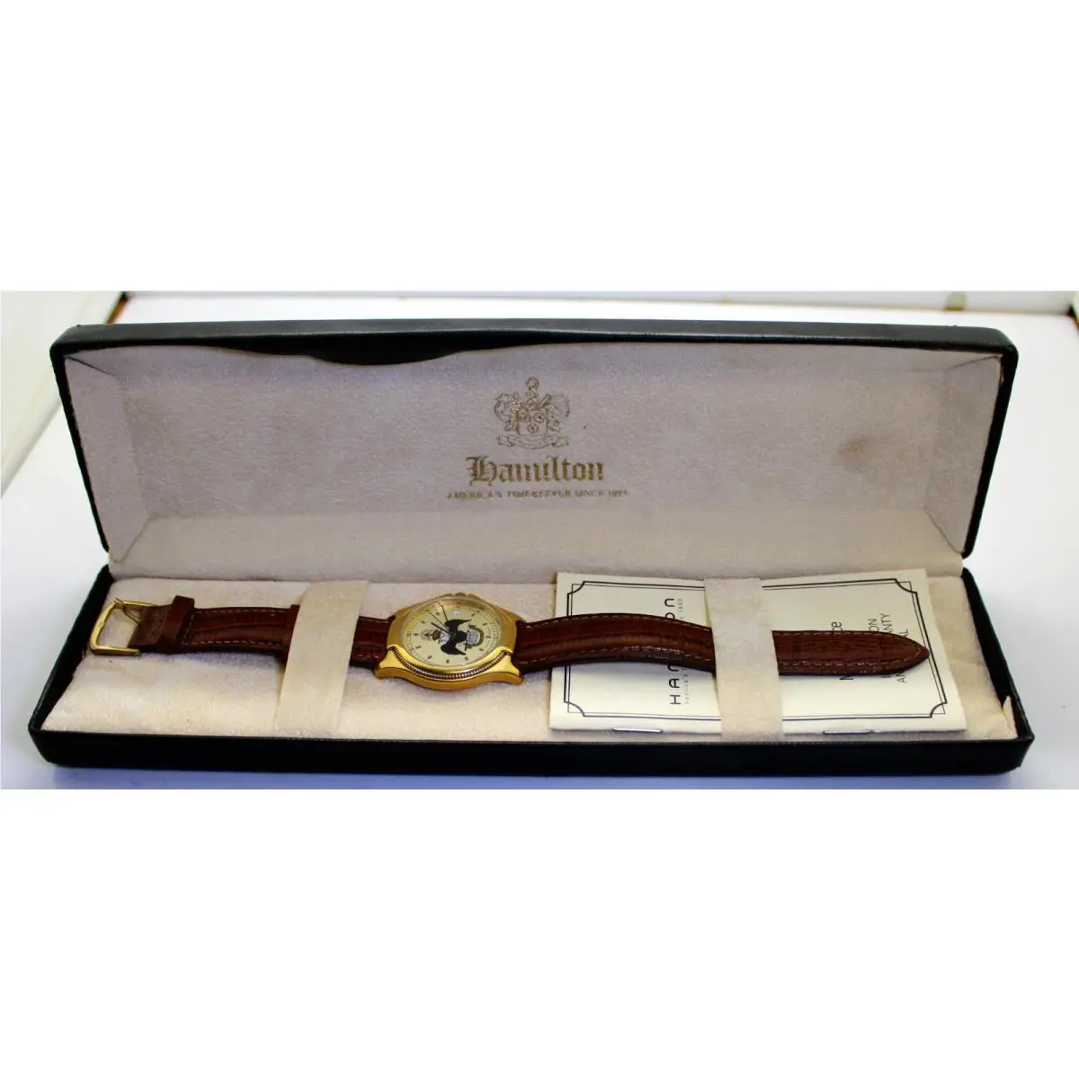 Hamilton 8458 Quartz Artcraft Watch Masonic Scottish Rite Box Coa Battery