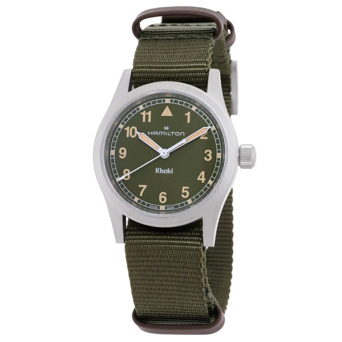 Hamilton Khaki Field Quartz Green Dial Fabric Strap Women`s Watch H69301960