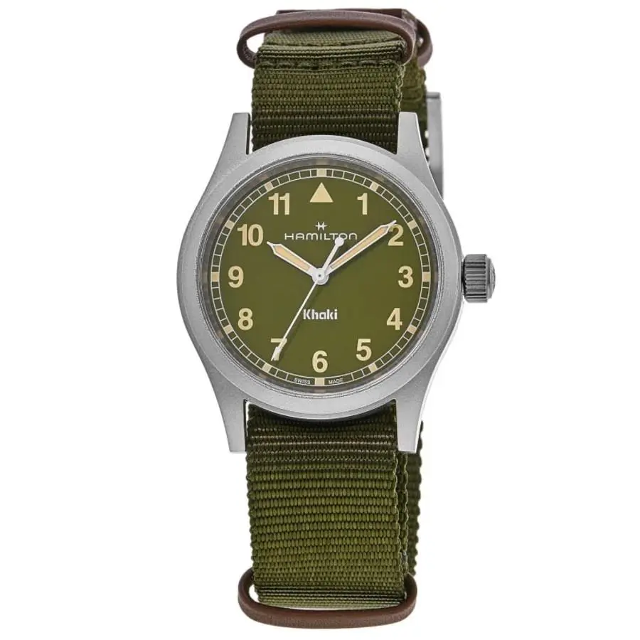 Hamilton Khaki Field Quartz Green Dial Fabric Strap Women`s Watch H69301960