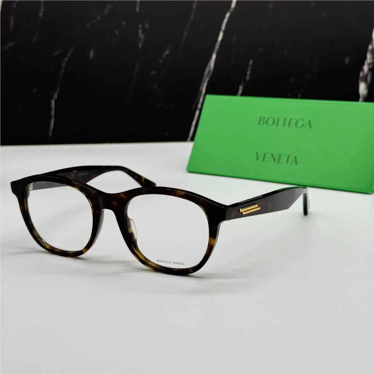 Bottega Veneta BV1130OA 002 Havana Round Women Eyeglasses