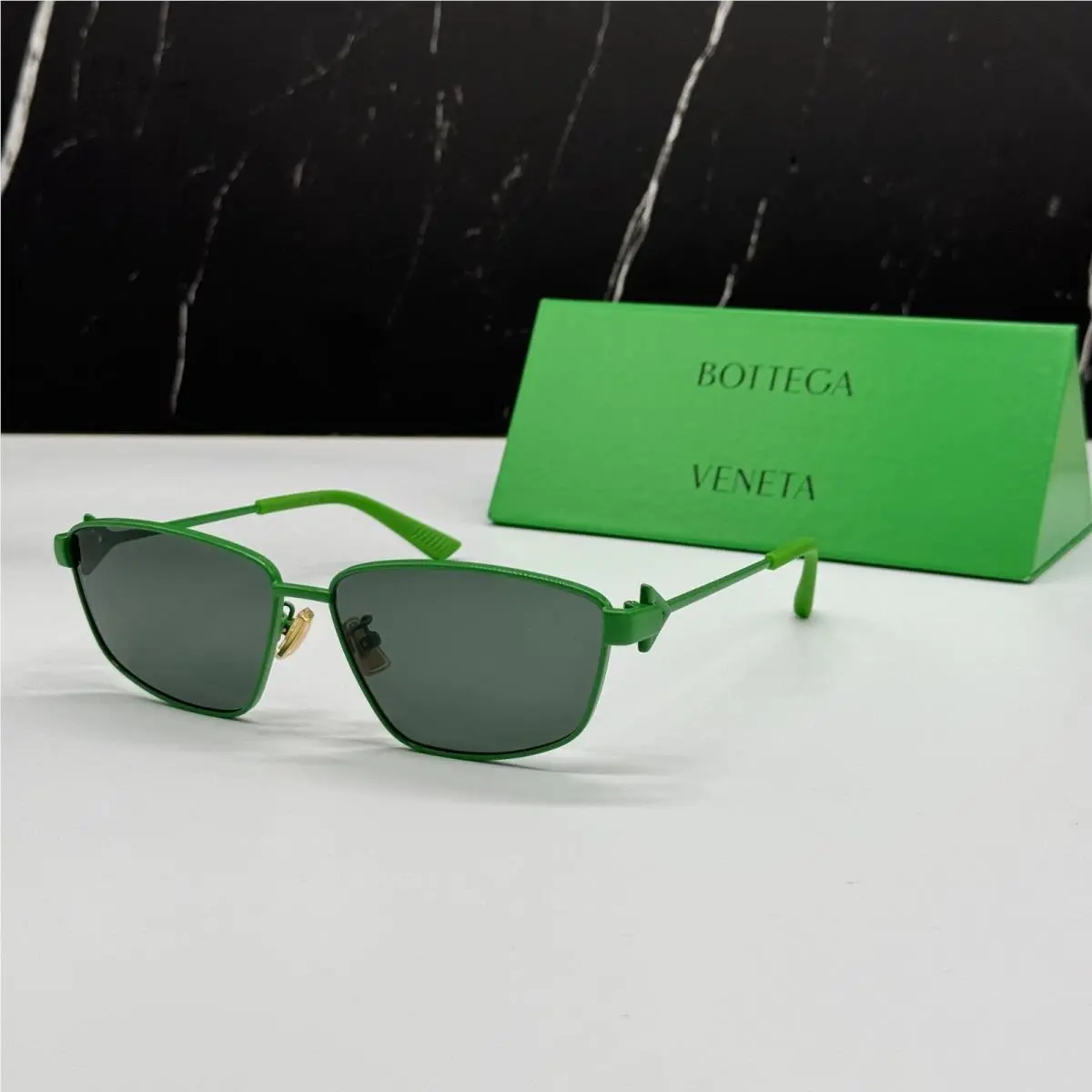 Bottega Veneta BV1185S 004 Aviator Green Women Sunglasses Bottega Veneta