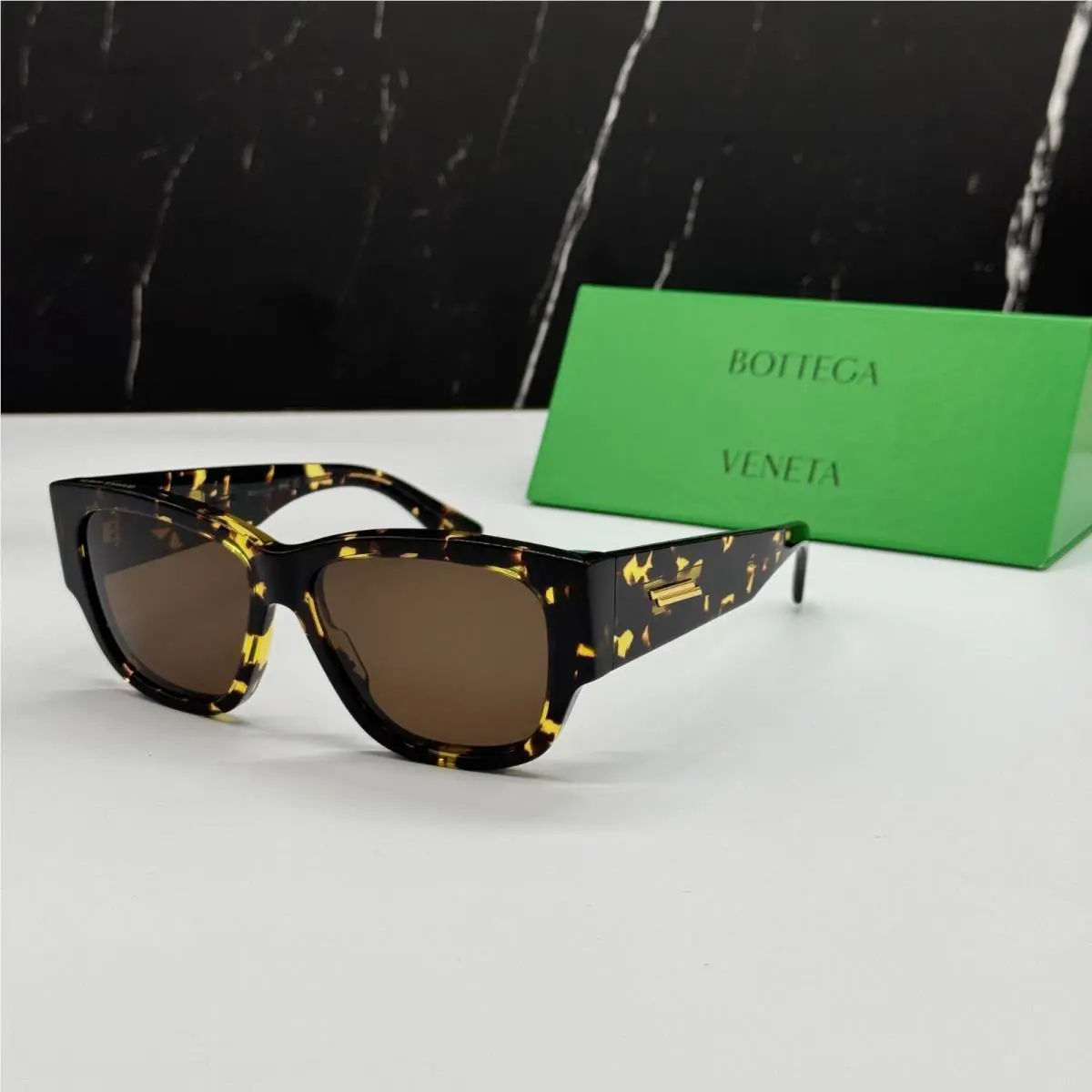 Bottega Veneta BV1026S 002 Havana Women Sunglasses Bottega Veneta