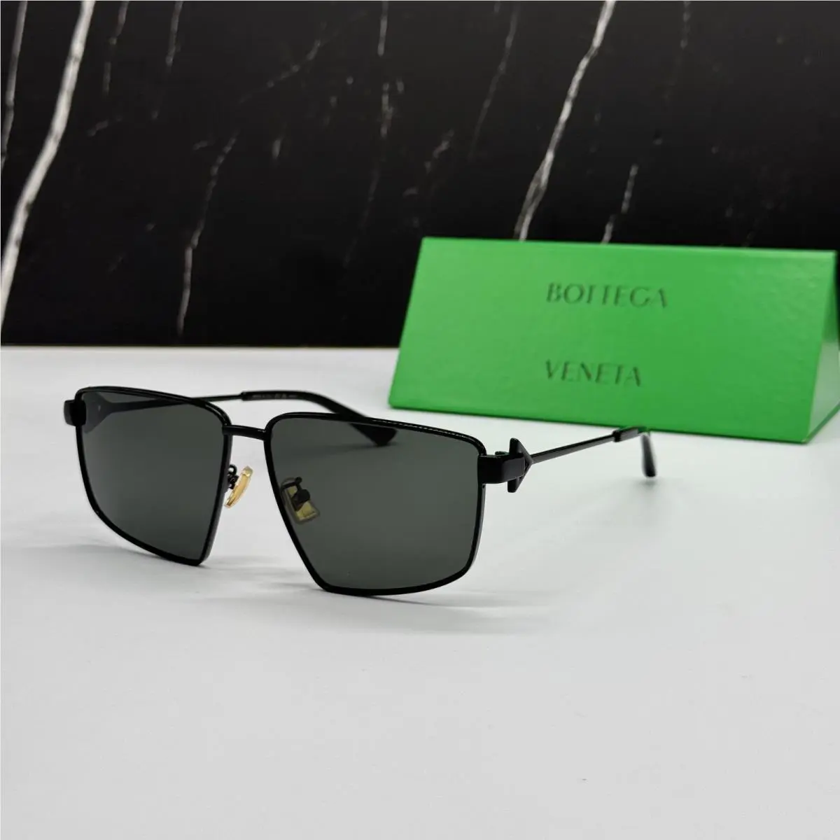 Bottega Veneta BV1223S 001 Aviator Black Women Sunglasses Bottega Veneta