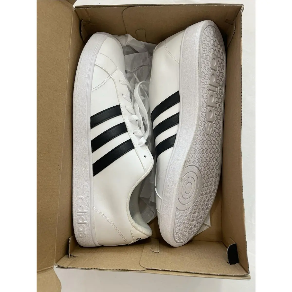 Adidas Baseline AW5410 White Black Casual Shoes Sneakers Size 13