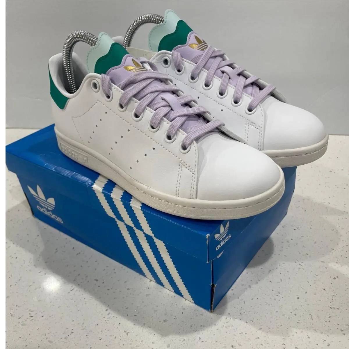 Adidas shoes - adidas Stan Smith - Stan Smith - H03942 - Cloud White-Purple Tint-Hale Mint (UPC: 191985339862) 0