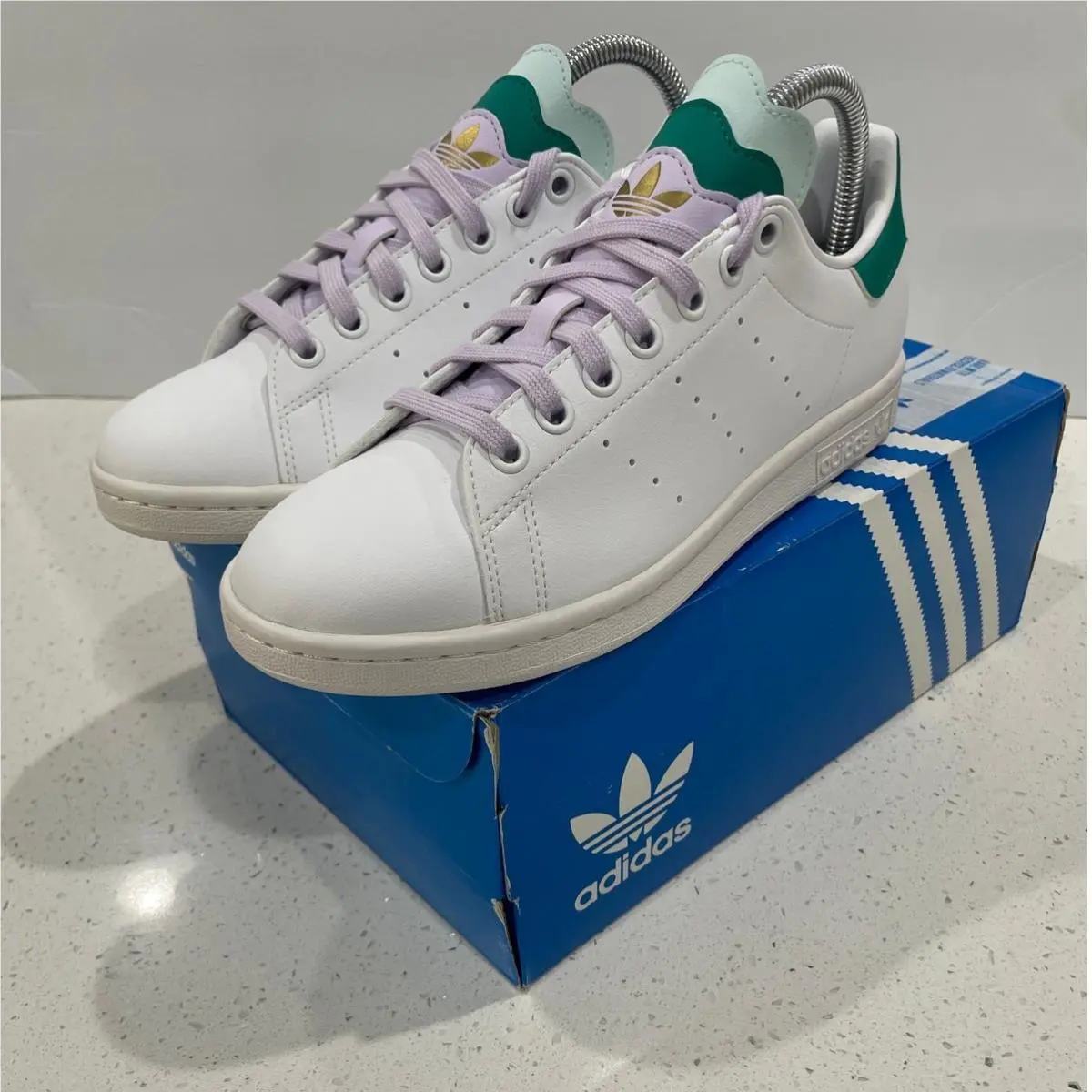 Adidas shoes - adidas Stan Smith - Stan Smith - H03942 - Cloud White-Purple Tint-Hale Mint (UPC: 191985339862) 3