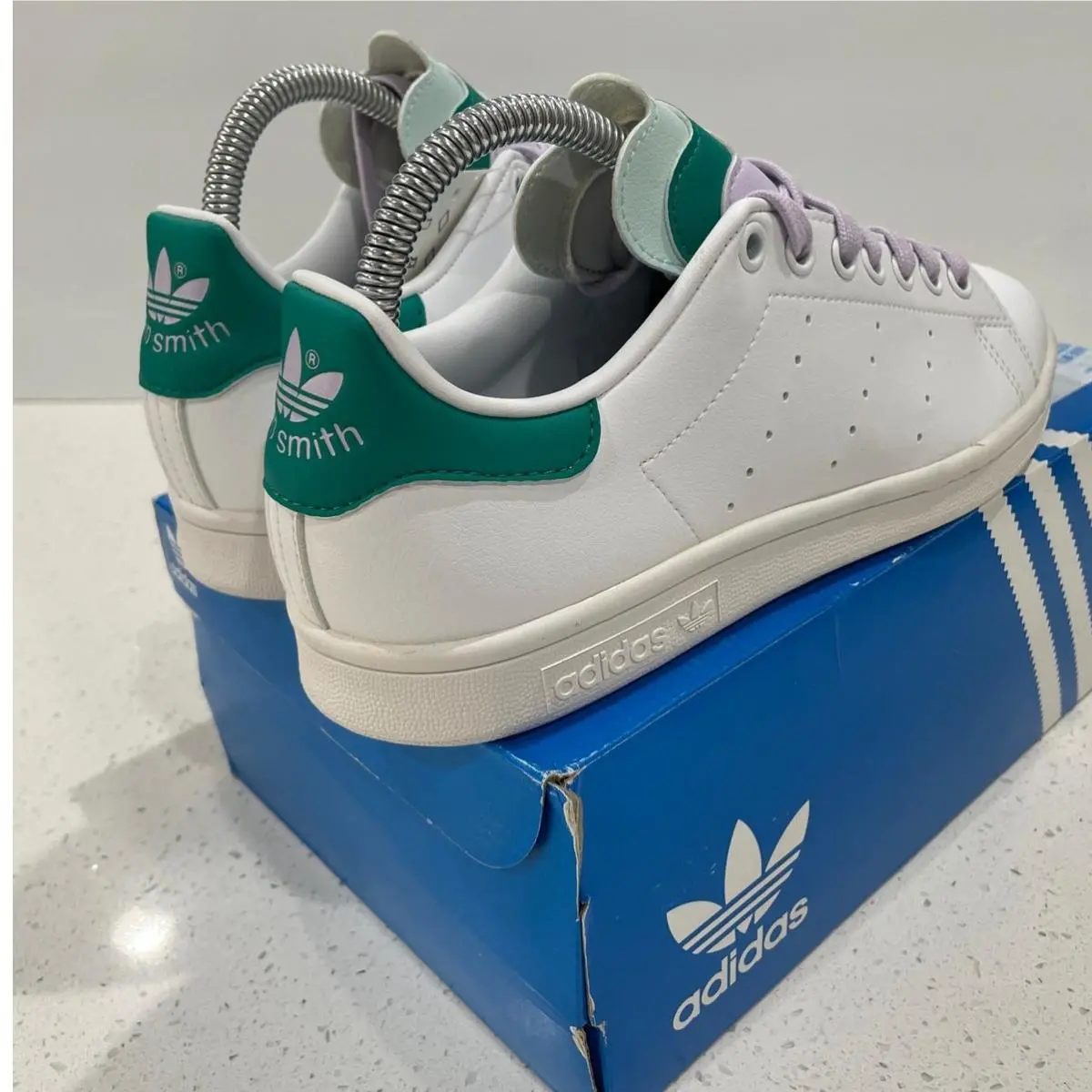 Adidas shoes - adidas Stan Smith - Stan Smith - H03942 - Cloud White-Purple Tint-Hale Mint (UPC: 191985339862) 5