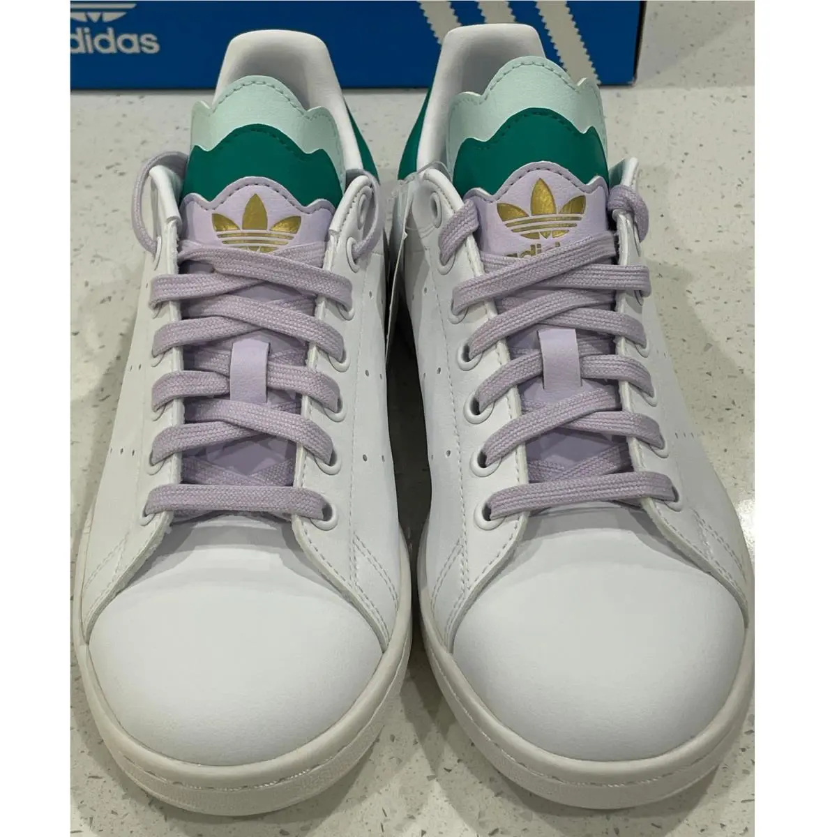 Adidas shoes - adidas Stan Smith - Stan Smith - H03942 - Cloud White-Purple Tint-Hale Mint (UPC: 191985339862) 7