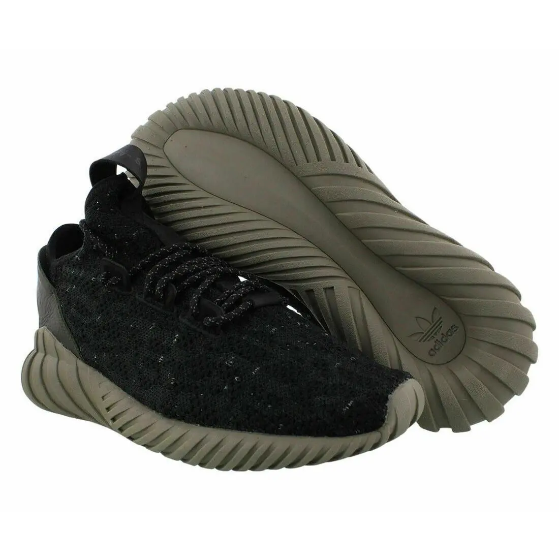 Adidas Tubular Doom Sock PK J Core Black Trace Brown Sneakers Boys Big Kids 4.5