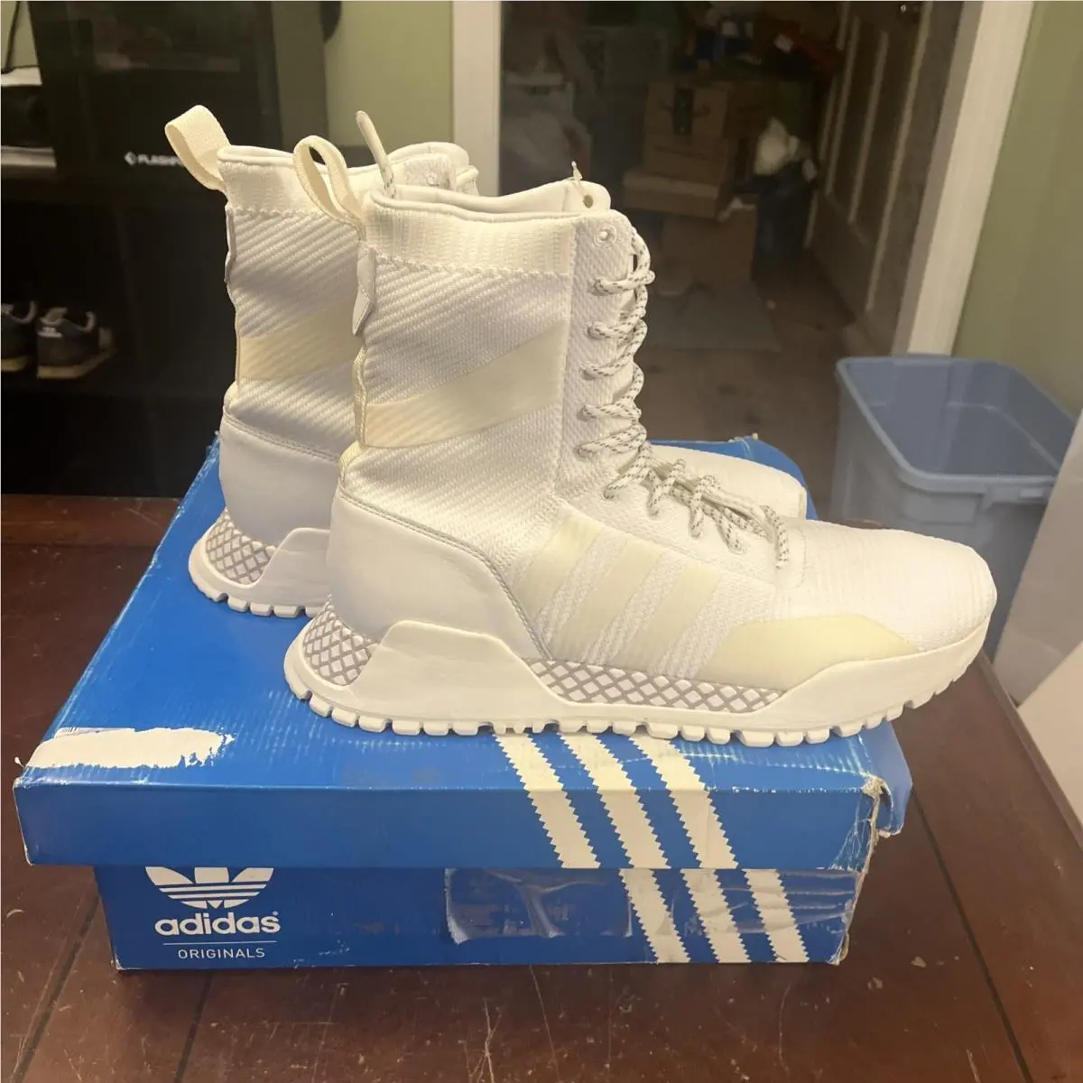 Size 11 - Adidas AF 1.3 Primeknit Running White Art BY3007 - Q32