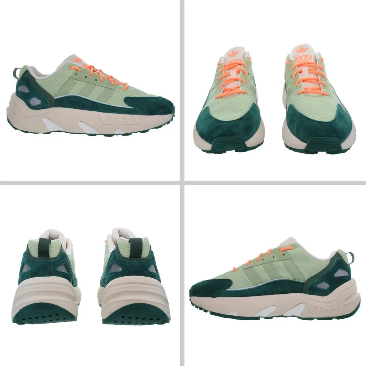 Adidas Men`s Originals ZX 22 Boost Green- Ecru Tint Training Shoes Size 9.5