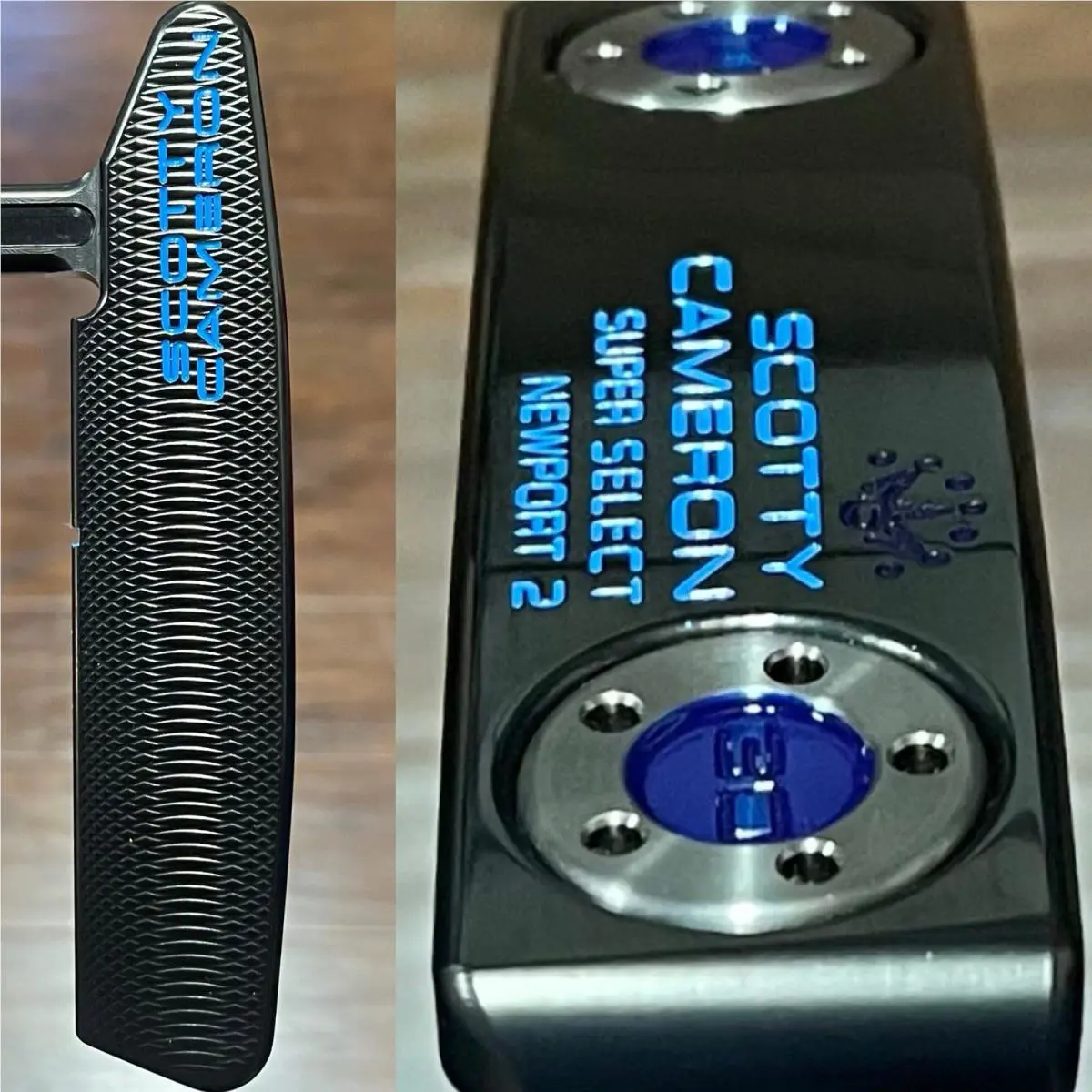 Scotty Cameron  - Super Select Newport 2 - Xtreme Dark Finish - DLC - Blue, Lie Angle: Black 0