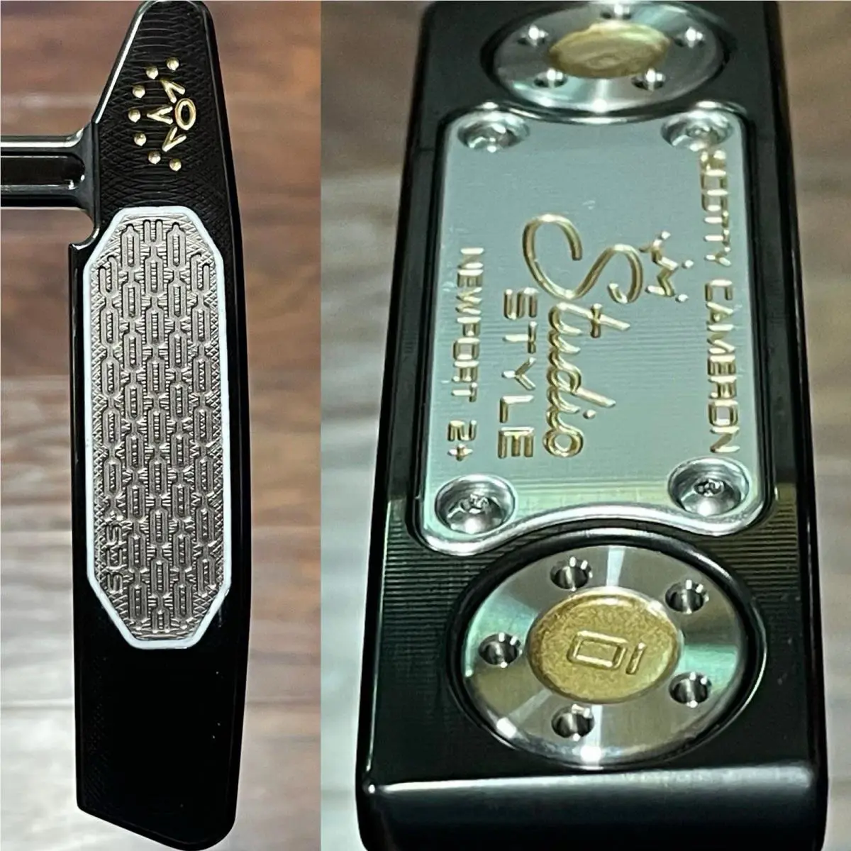 Scotty Cameron  - Studio Style Newport 2 Plus - 2025 - SCS - Xtreme Dark - DLC - Gold, Lie Angle: Black 0