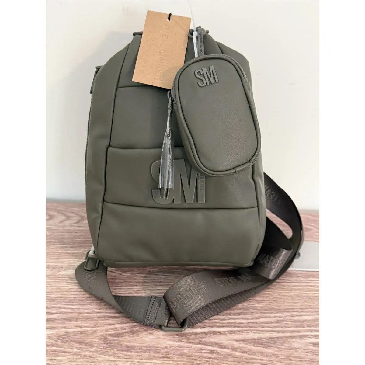 Steve Madden Juniper Bjayaa 2 Dark Green Backpack with Coin Purse - DT62420