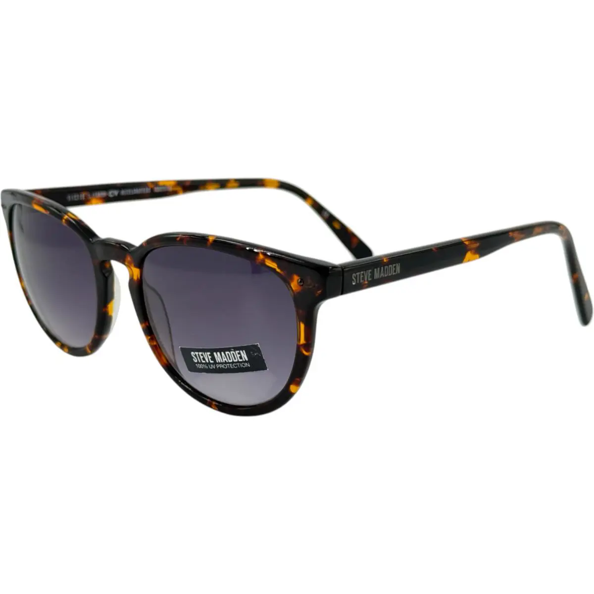 Steve Madden Accelaratedd Unisex Round Plastic Sunglass 48-22 Tortoise