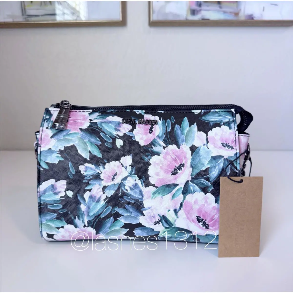 Steve Madden Bag Blexi Crossbody - Black Pink Floral
