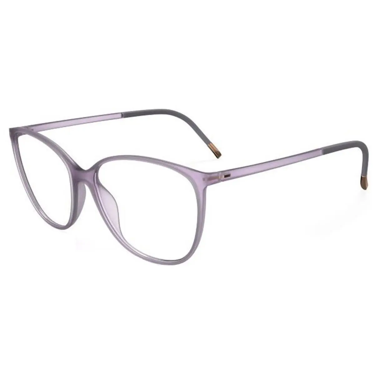 Spx Illusion Women`s Round Cat Eye Eyeglass Frame - 160175 - Austria Soft Sloe/Clear Demo (40305215) by Silhouette