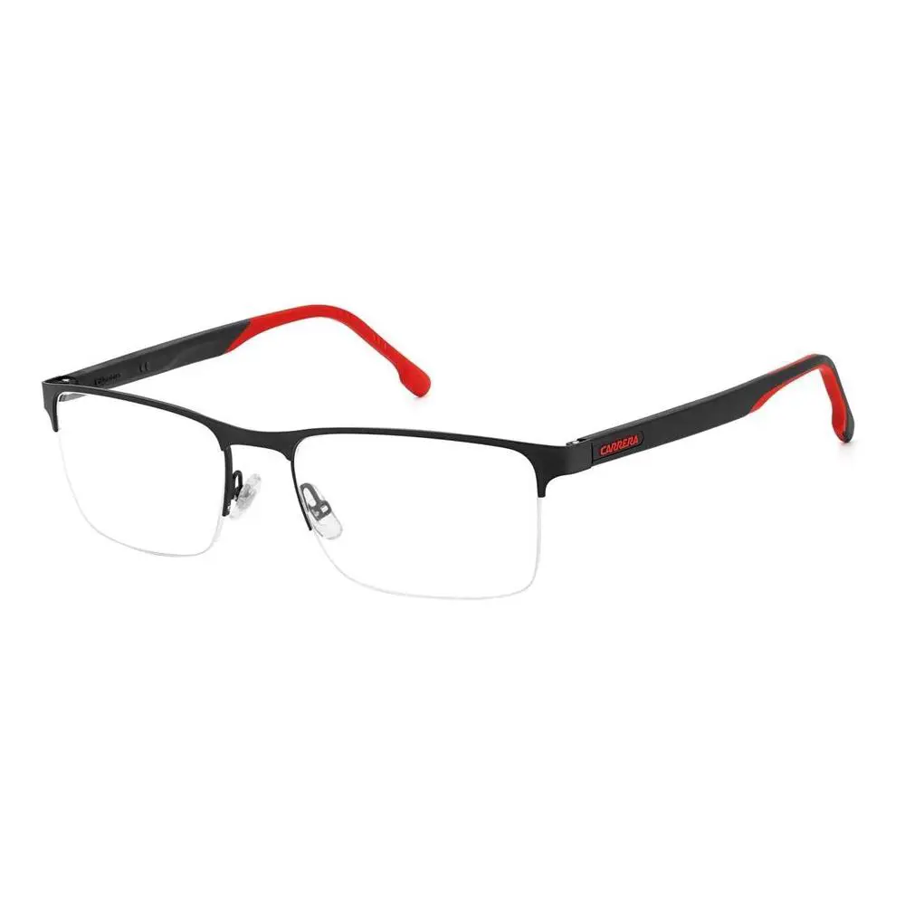 Carrera 8864 003 Matte Black Eyeglasses 55 19 145 Rectangle Half Rim Metal Frame