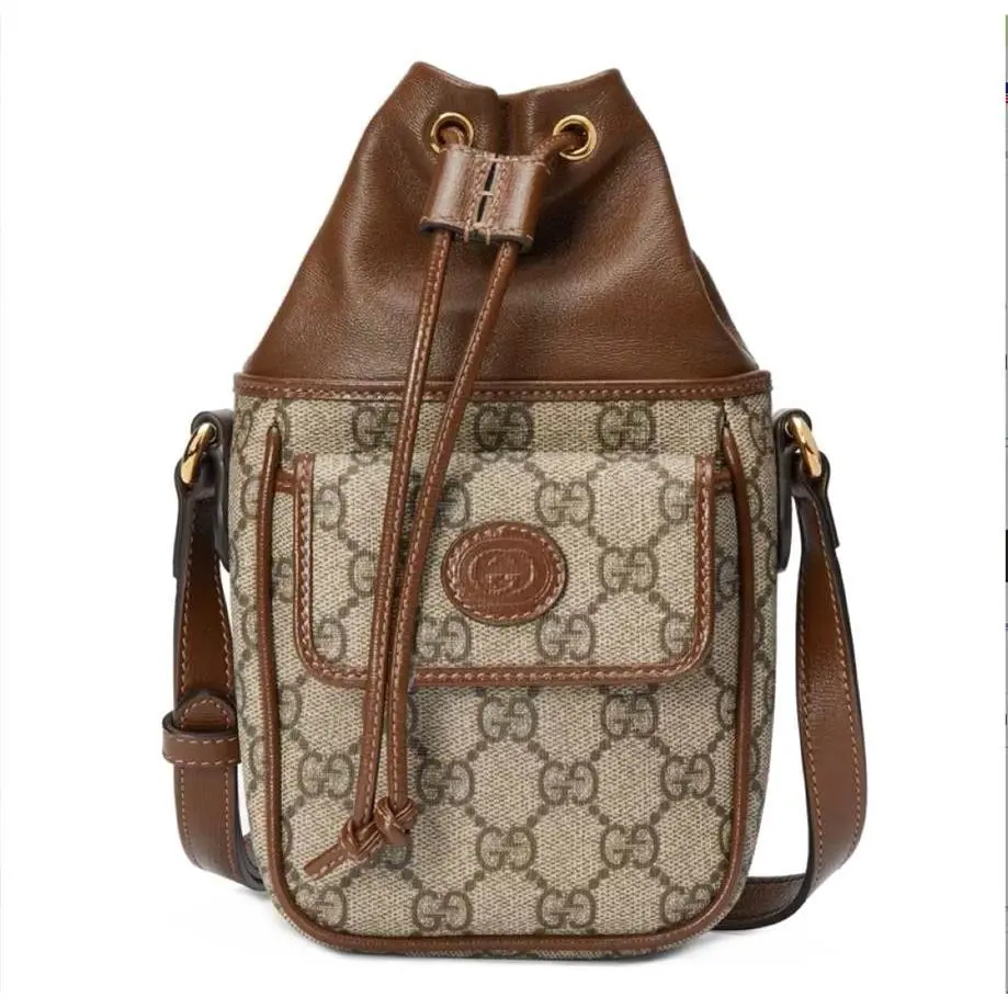 Gucci Small GG Guccissima Brown Leather Cross Body Bag Shoulder Handbag