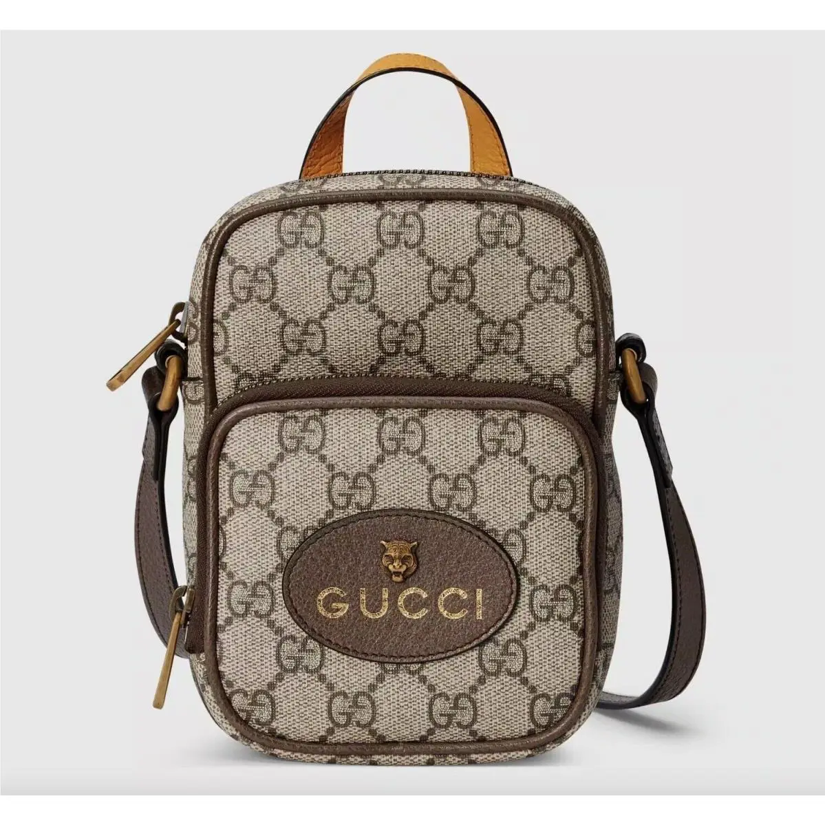 Gucci Neo Vintage Logo Mini Beige Ebony GG Brown Italy Shoulder Bag Handbag